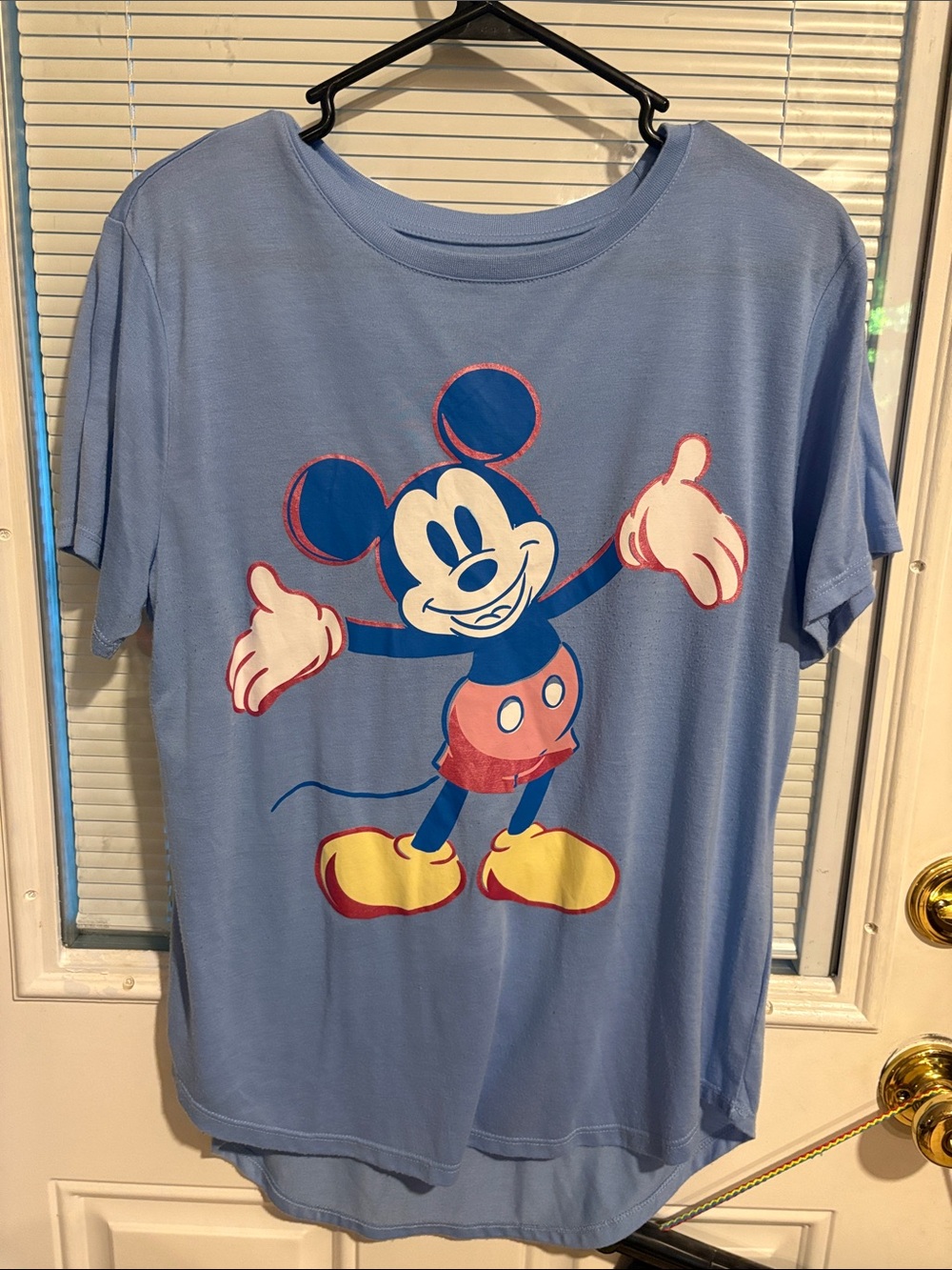 Disney Light Blue Mickey Mouse Graphic Tee Juniors XL